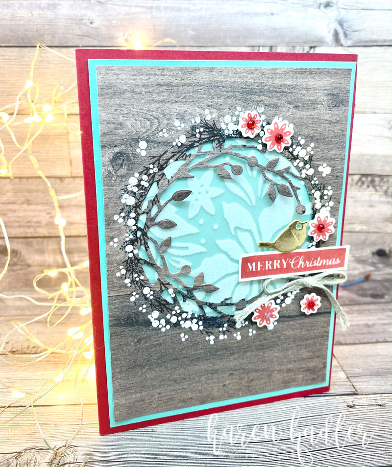 The front of the card highlighting the beautiful Birds and Branches