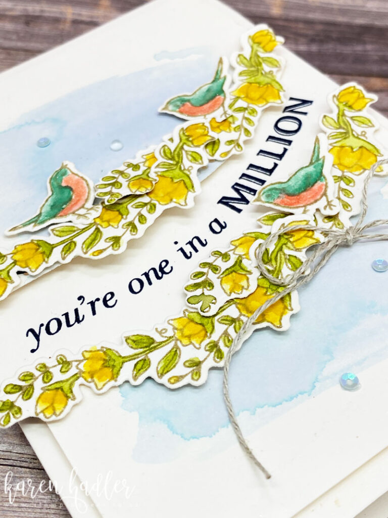 You're one in a Million stamped on the card base of Curvy Celebrations.