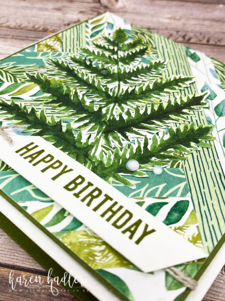 Highlighting the beautiful fern in the Forever Greenery DSP