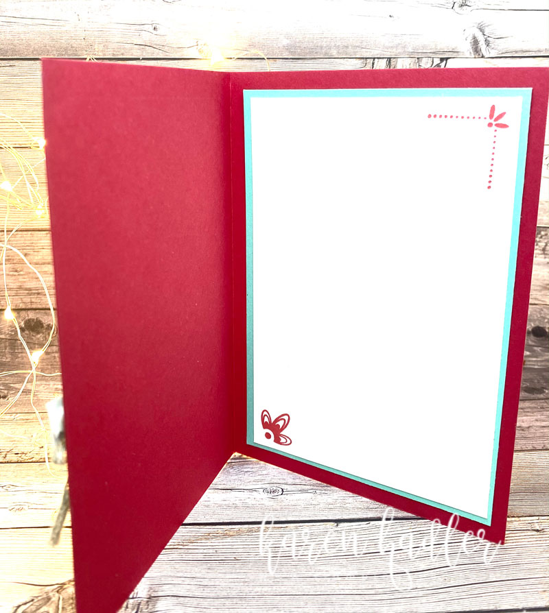 Inside the card with the stamps from Ornamental Envelopes