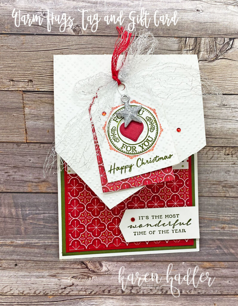 Close of of the Tag a the Heartwarming Hugs Designer Series Paper