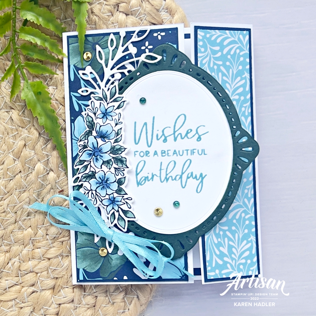 Easy Fun Fold Birthday Card Karen Hadler Stamping Bees